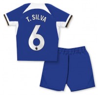 Otroški Nogometni dresi Chelsea Thiago Silva #6 Domači 2023-24 Kratek Rokav (+ Kratke hlače)